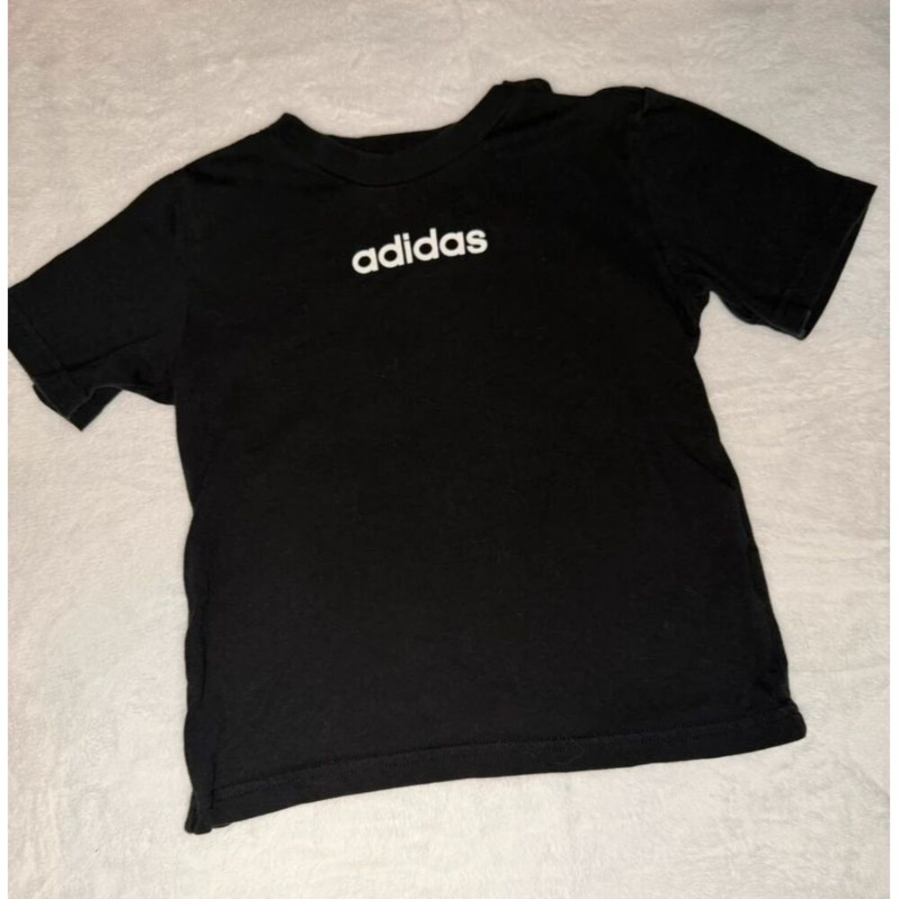 Adidas Toddler Black Logo T-Shirt Size 4T A013